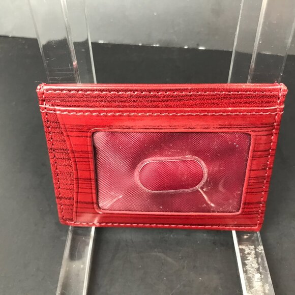 Johnston Murphy red leather card holder, NWOT - Picture 2 of 4